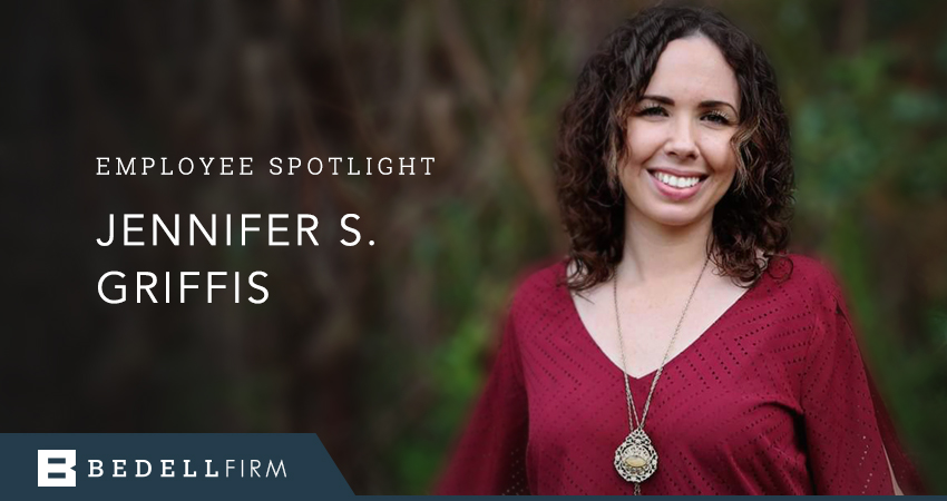 Jennifer Griffis is a secretary at the Bedell Firm