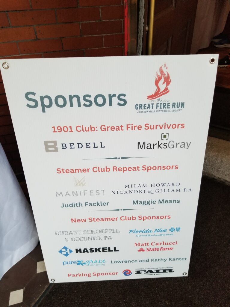 Sponsor list of the 2023 Great Fire Run