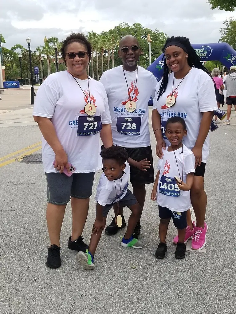 Gem Davis, Willie Davis, Maya Jamison, Roman Jamison and Bryson Jamison