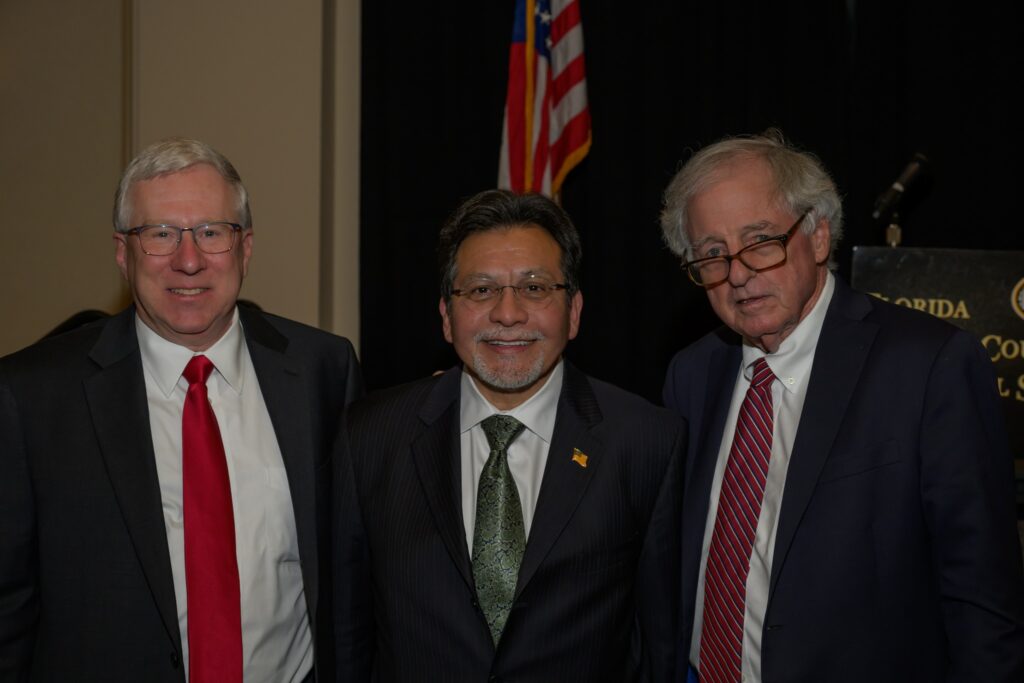 Tim Chinaris, Alberto Gonzales, and Hank Coxe