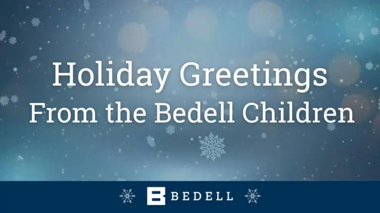 Holiday greetings from the bedell children